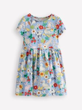 Adorable MiniBoden Heart Pocket Fun Jersey Dress